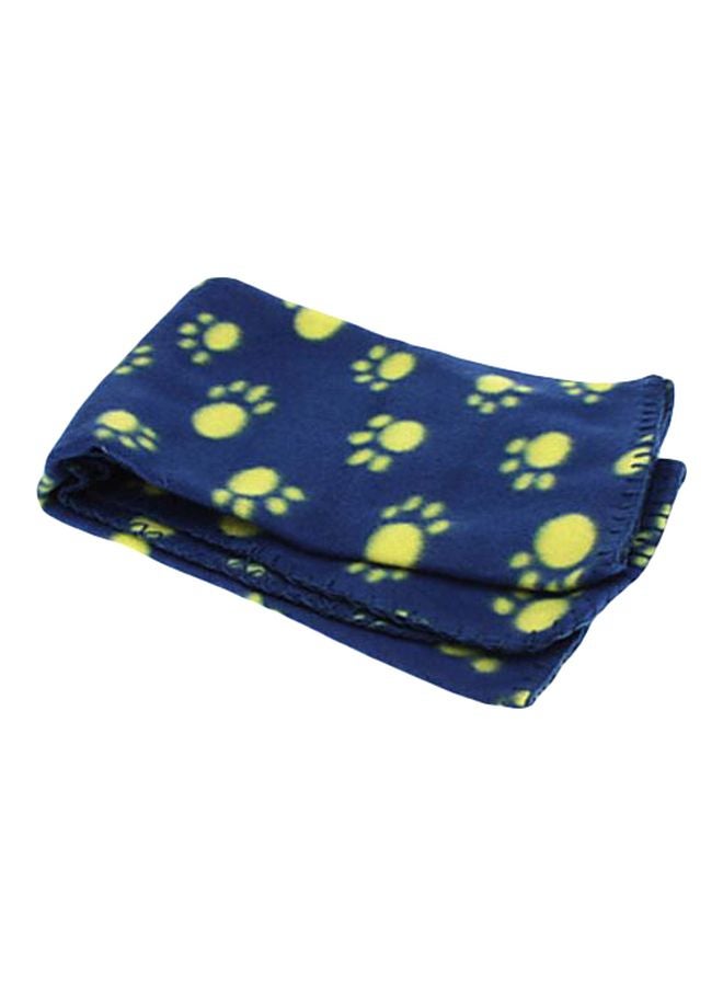 Soft Warm Pet Blanket Blue/Yellow M