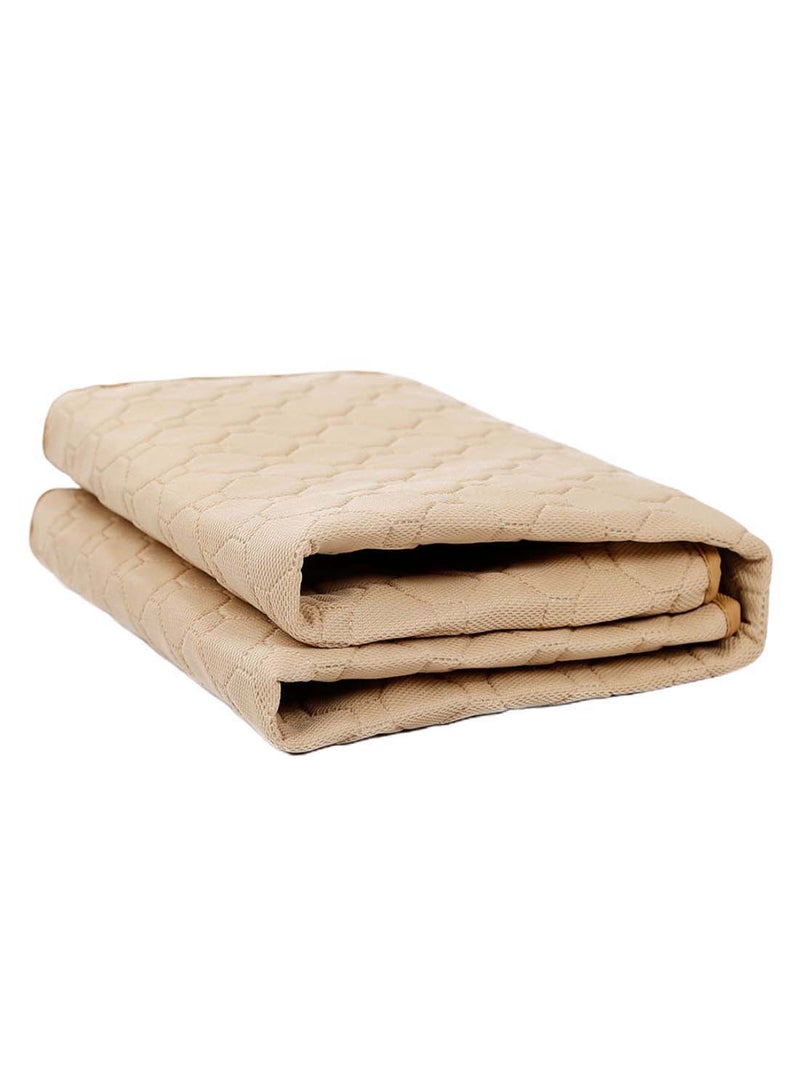 Waterproof Absorbent Washable Pet Pee Training Mat Beige/Black 67 x 50centimeter