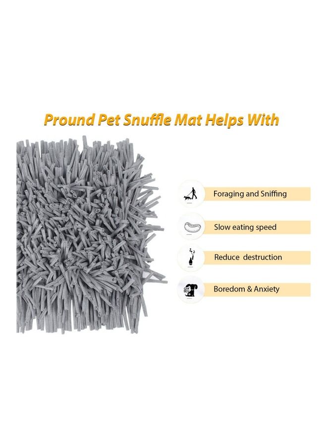Pet Snuffle Mat Grey 11.8 x 17.5 x 3.1cm
