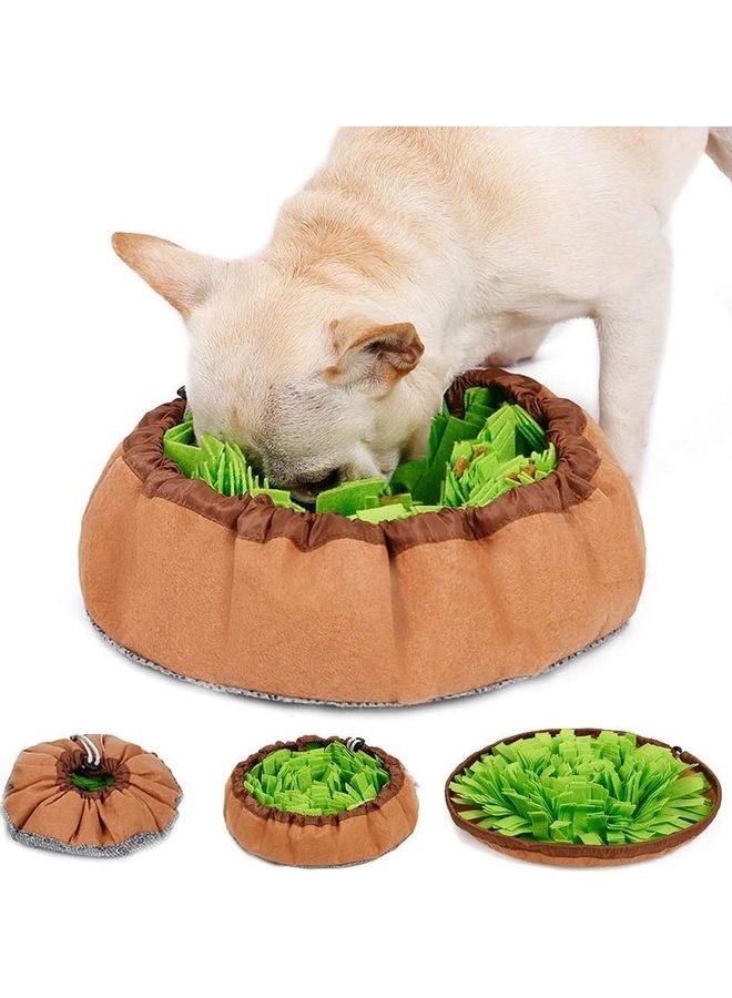 Pet Snuffle Feeding Mat Green/Brown 48 x 48 x 8cm