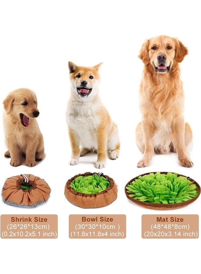 Pet Snuffle Feeding Mat Green/Brown 48 x 48 x 8cm