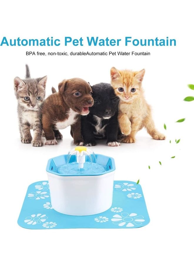 Automatic Pet Water Fountain White/Blue