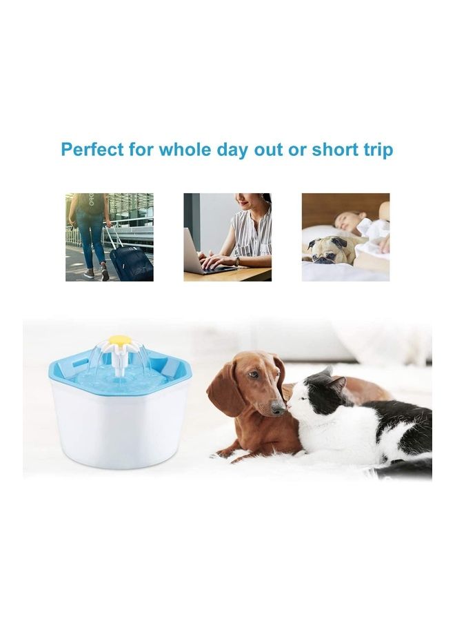 Automatic Pet Water Fountain White/Blue