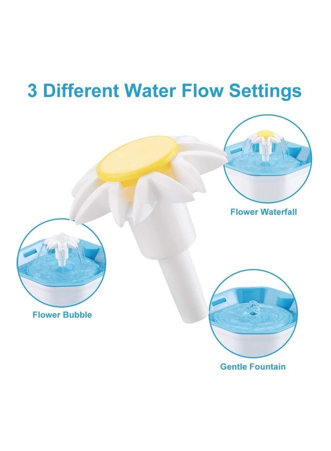 Automatic Pet Water Fountain White/Blue
