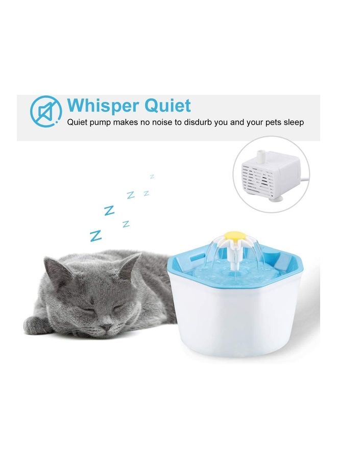 Automatic Pet Water Fountain White/Blue