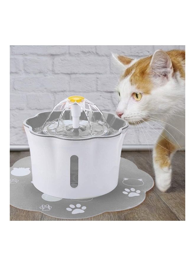 2.6L Flower Shape Pet Smart Water Dispenser White/Grey