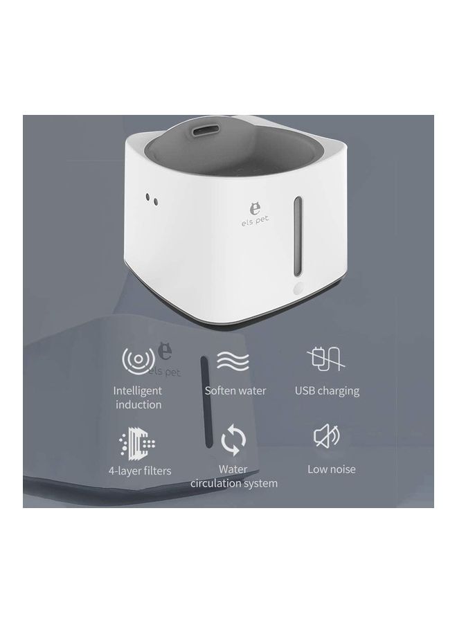 1.5L Automatic Cat Water Dispenser White/Grey