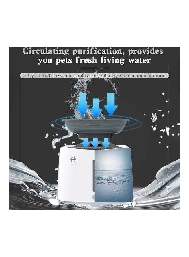 1.5L Automatic Cat Water Dispenser White/Grey