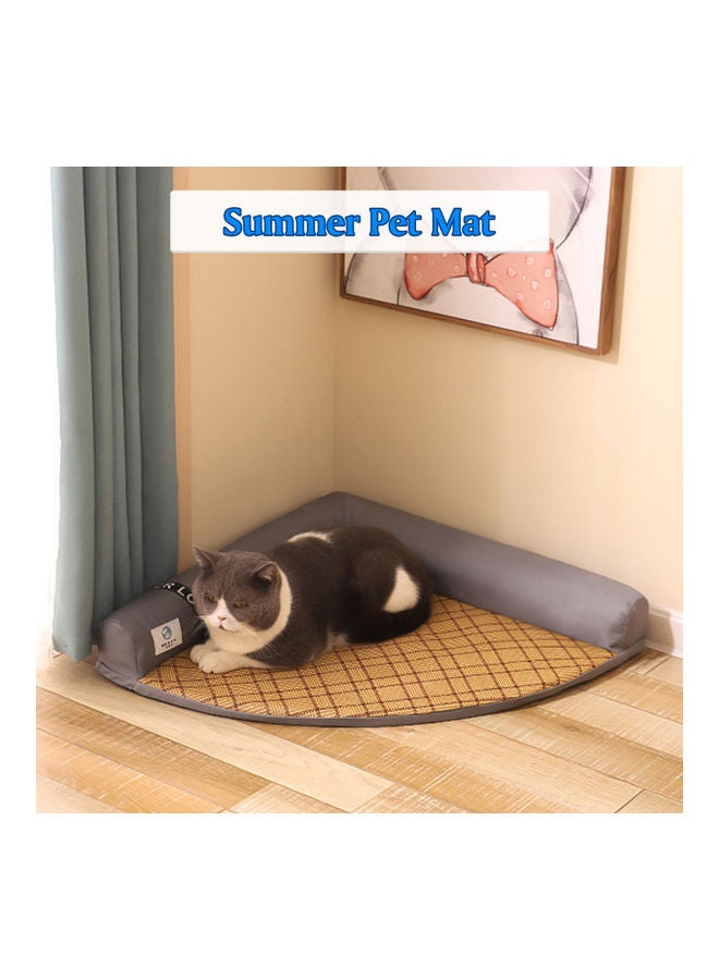 Corner Cooling Mat for Pet Grey/Brown 42 x 12 x 41cm