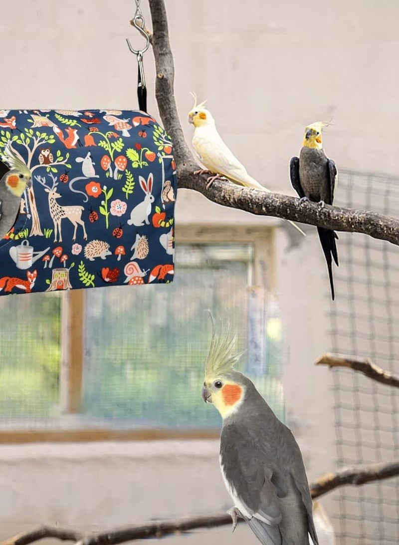 Cozy Parrot Hammock Bed, Winter Hanging Bird Nest for Parakeets, Soft and Warm Polyester Fabric, Washable and Durable, Provides a Comfy Hideway for Your Feathered Friends. (S)