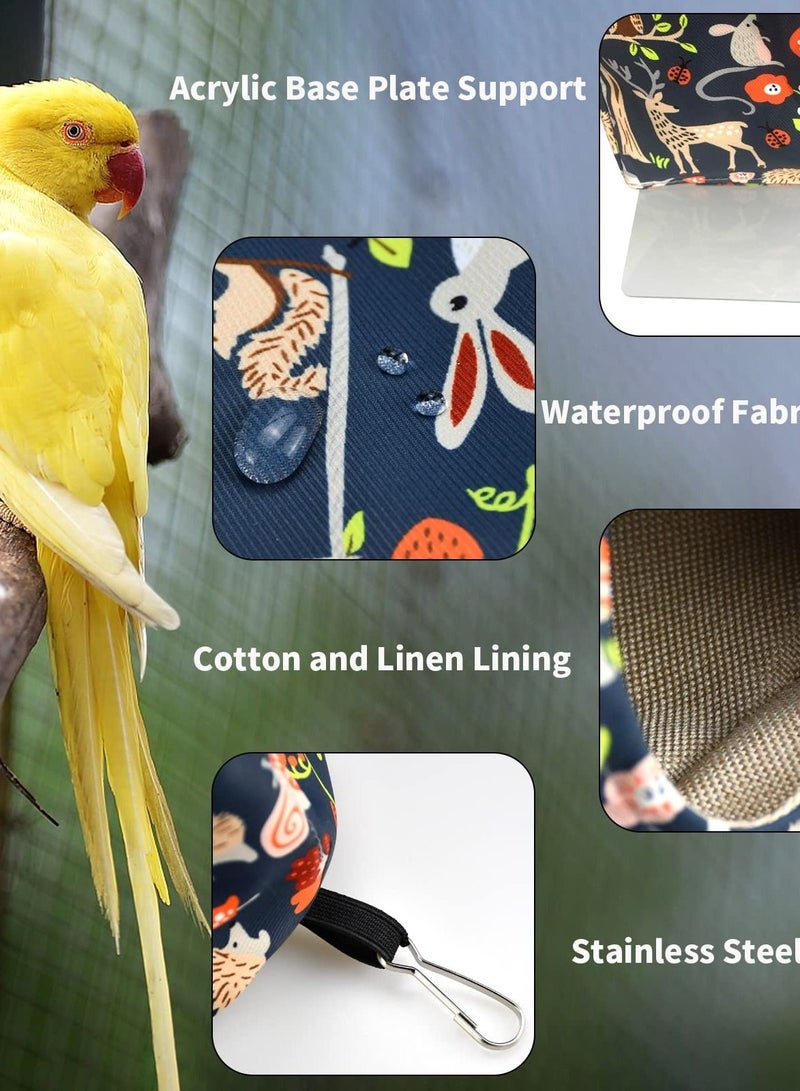 Cozy Parrot Hammock Bed, Winter Hanging Bird Nest for Parakeets, Soft and Warm Polyester Fabric, Washable and Durable, Provides a Comfy Hideway for Your Feathered Friends. (S)
