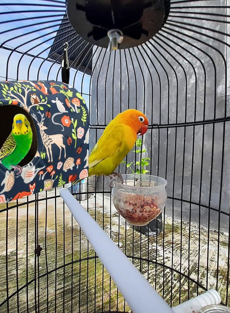 Cozy Parrot Hammock Bed, Winter Hanging Bird Nest for Parakeets, Soft and Warm Polyester Fabric, Washable and Durable, Provides a Comfy Hideway for Your Feathered Friends. (S)
