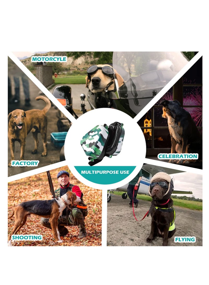 Hearing Protection for Dog, Dog Ear for Noise Protection Reduction, for Medium and Large Dog, Hearing Protector for Thunder, Fireworks, Helicopters, Celebrations, Camouflage