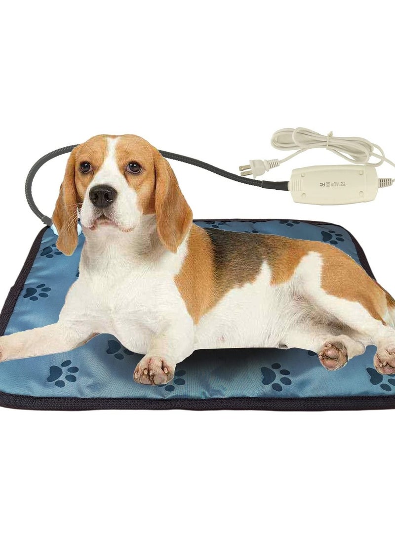 Pet Heating Pad, for Medium Dogs Cats, Heated Bed Mat Indoor Electric Dog Heating Pad, Waterproof Cat Heating Pad Chew Proof Cord, Easy Clean