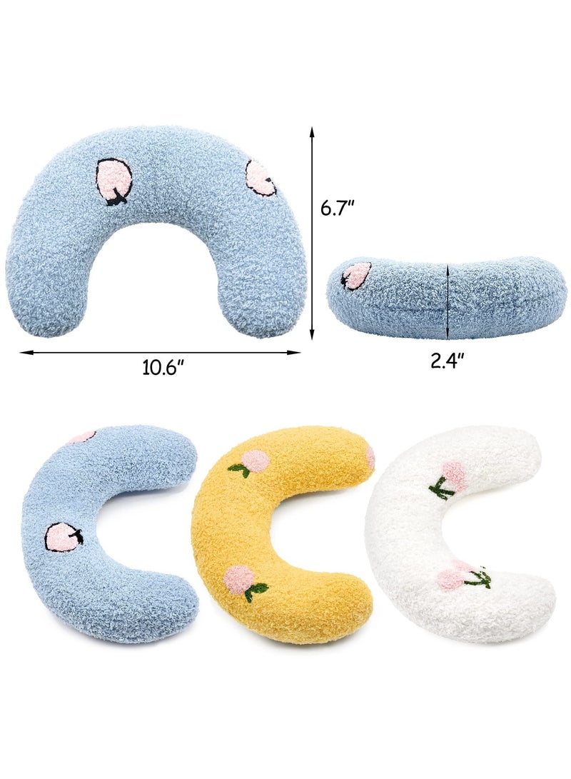 Pillow for Cats, Ultra Soft Fluffy Pet Calming Toy Half Donut Cuddler, Deep Sleep U-Shaped Accompanying Small Pillow, Protect Pet's Cervical Spine for Joint Relief Sleeping Improve Machine Washable