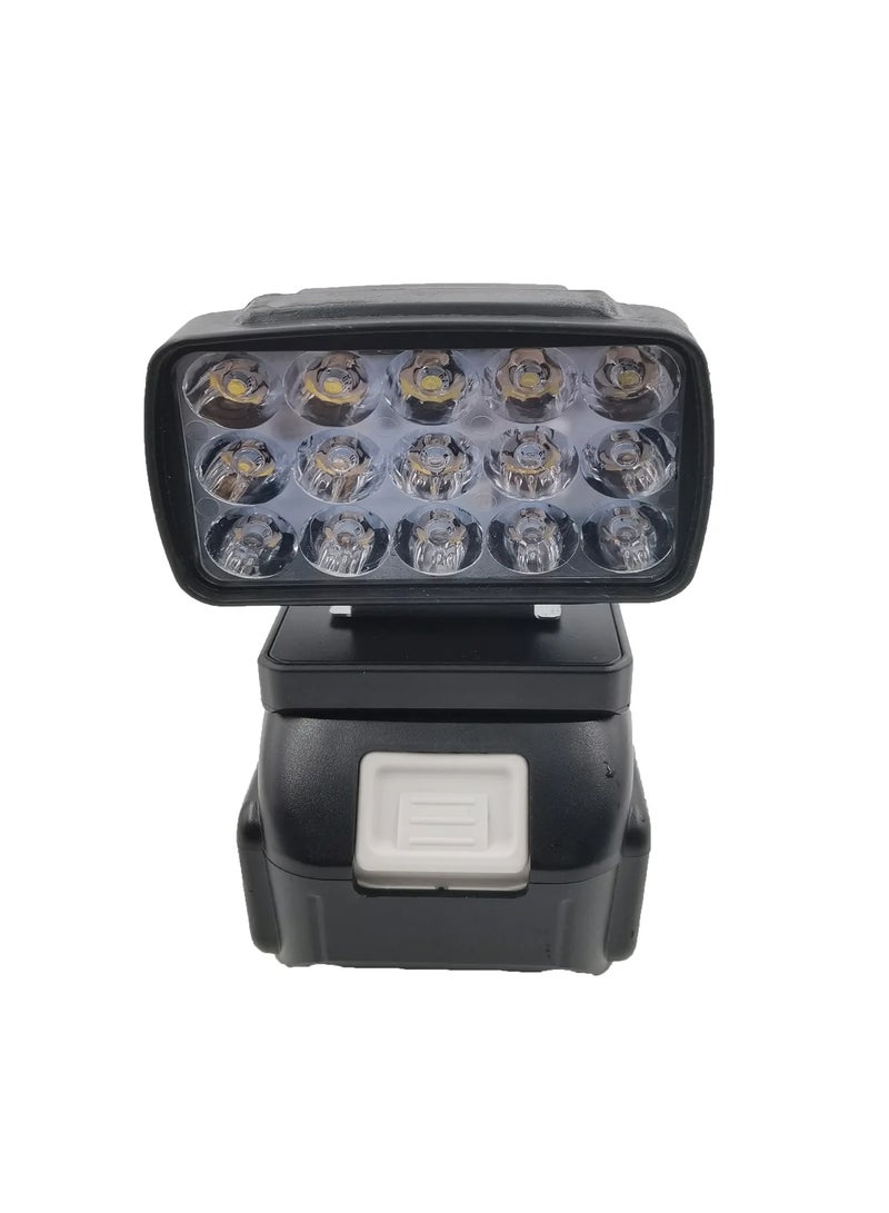 Work Lights for Makita 18V Li-ion Battery: Portable 15 LED Lamps with USB Charger Switch Heavy Duty Outdoor Work Light (Batter not included)