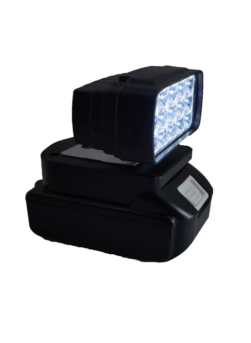 Work Lights for Makita 18V Li-ion Battery: Portable 15 LED Lamps with USB Charger Switch Heavy Duty Outdoor Work Light (Batter not included)