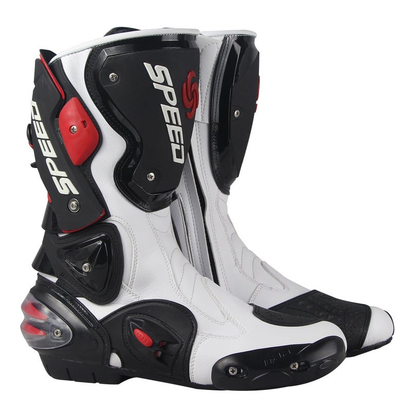 Motorcycle Boots Mens All-Season Riding ShoesWhite White