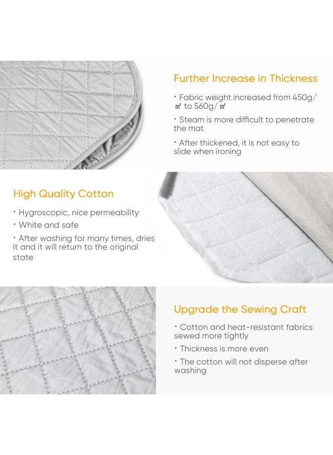 Ironing Blanket Ironing Mat Upgraded Thick Portable Travel Ironing Pad Heat Resistant Pad Cover For Washer Dryer Table Top Countertop Ironing Board For Small Space 18.9 X 33.5 Inch