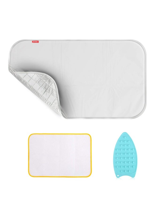 Ironing Blanket Ironing Mat Upgraded Thick Portable Travel Ironing Pad Heat Resistant Pad Cover For Washer Dryer Table Top Countertop Ironing Board For Small Space 18.9 X 33.5 Inch