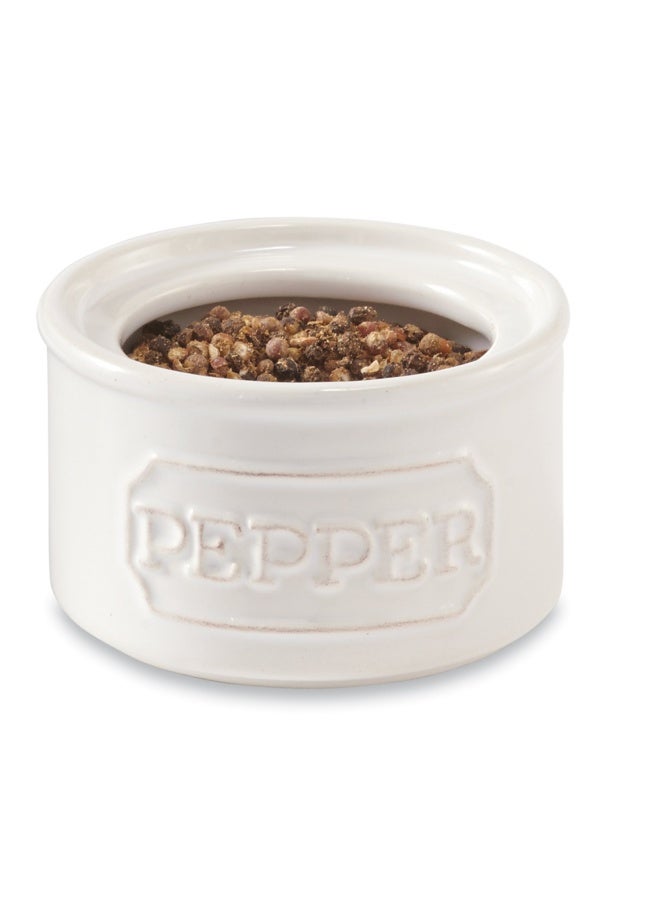 Mud Pie Door Knob Salt Cellar Set White