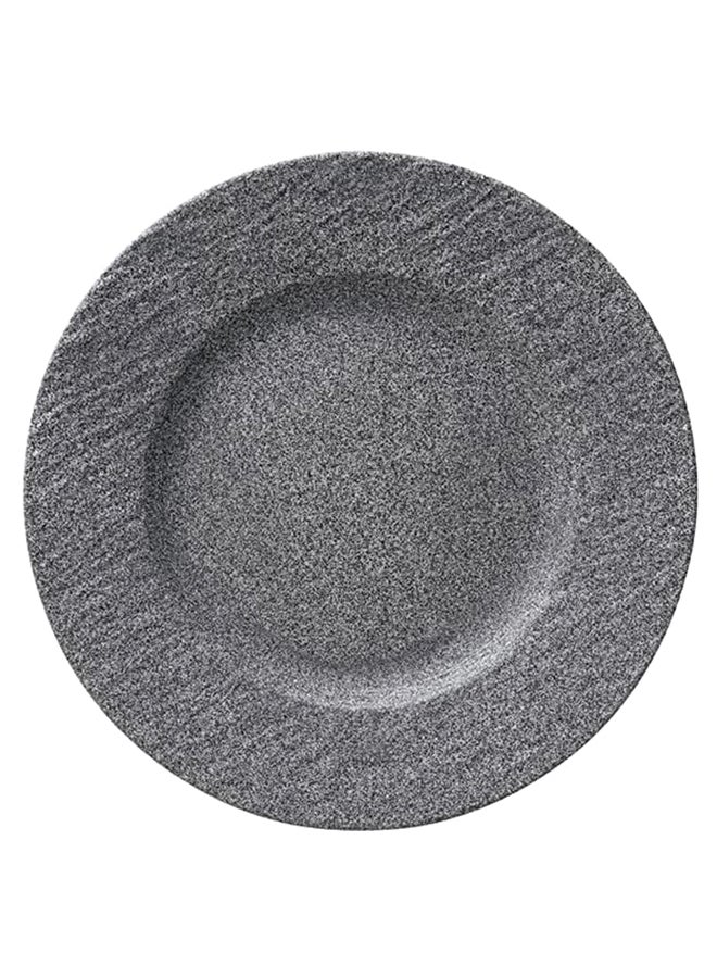 6-Piece Manufacture Rock Salad Plate Set Grey 8.75inch