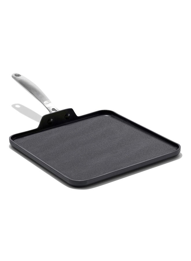 Oxo Good Grips Pro Hard Anodized Pfoa-Free Nonstick 11  Griddle Pan  Dishwasher Safe  Oven Safe  Stainless Steel Handle  Black