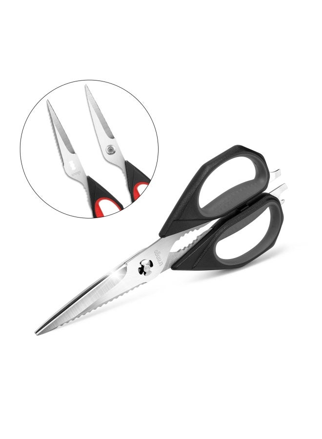 Livingo Kitchen Scissors 2 Pack 9.25 Inch Utility All Purpose Poultry Shears Heavy Duty Dishwasher Safe Come Apart Sharp Stainless Steel Cooking Food Scissors For Cutting Meat Chicken Vegetable Fish