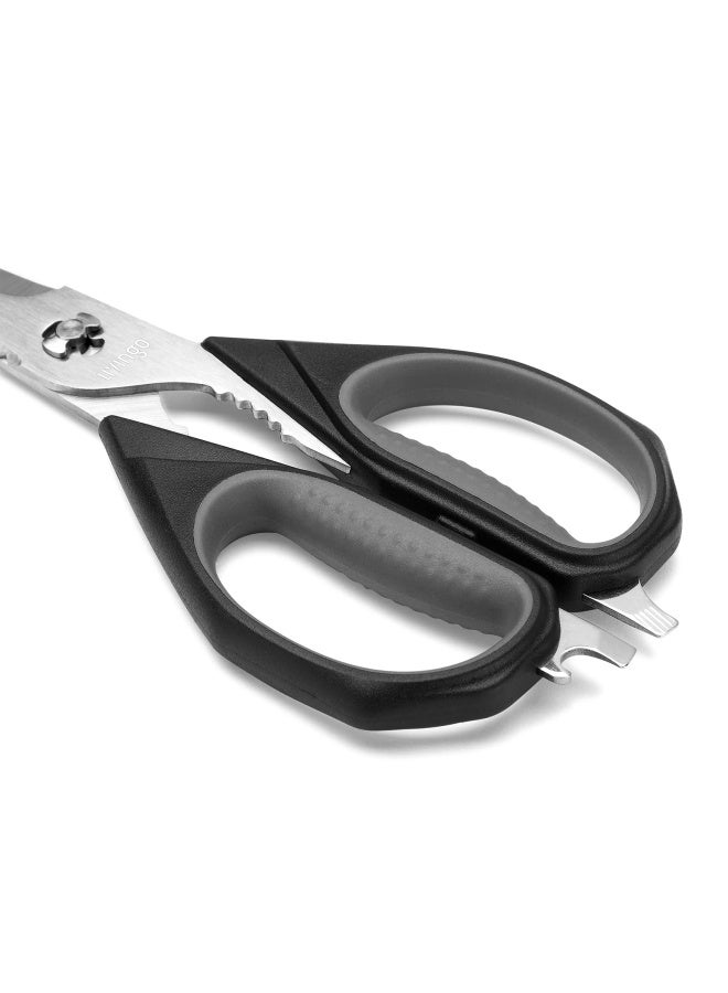 Livingo Kitchen Scissors 2 Pack 9.25 Inch Utility All Purpose Poultry Shears Heavy Duty Dishwasher Safe Come Apart Sharp Stainless Steel Cooking Food Scissors For Cutting Meat Chicken Vegetable Fish