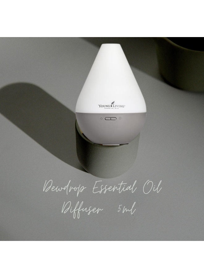 Dewdrop Essential Oil Diffuser Wtih Peppermint Oil 5Ml And Tangerine Oil 5Ml Elevate Your Space With Aromatherapy Humidifier Atomizer And Aroma Diffuser