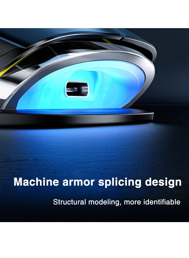 H530 Wireless Mouse, Four Modes Decompress Rechargeable Gyro Mouse, Fast Charging RGB Rotating Mouse, Strong And Durable Gaming Mouse For Computers And Laptops, (1pc, Black)