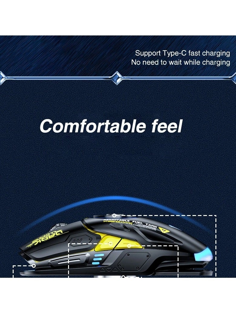 H530 Wireless Mouse, Four Modes Decompress Rechargeable Gyro Mouse, Fast Charging RGB Rotating Mouse, Strong And Durable Gaming Mouse For Computers And Laptops, (1pc, White)