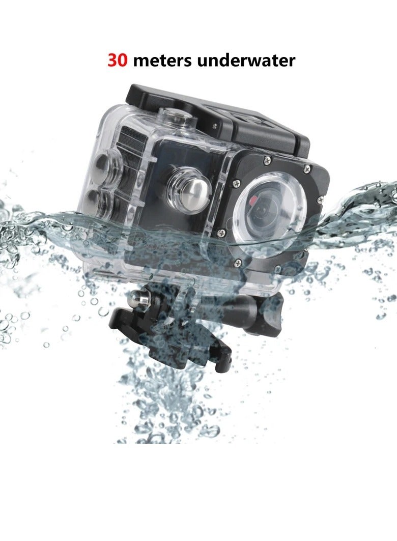 4K Action Camera, 1080p Wifi Multifunctional Underwater Waterproof Camera, Remote Control Ultra HD Video Camera, Rechargeable Helmet Video Recording Camera For Vlogging, (1pc, Yellow)