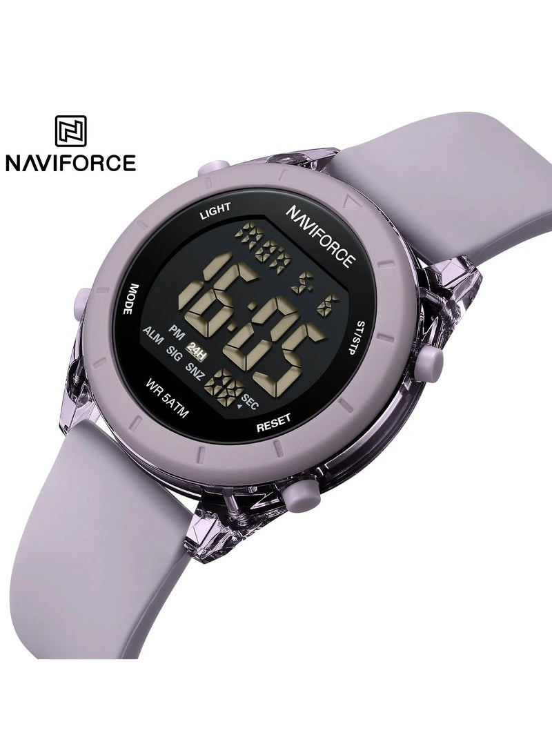 New Naviforce Watch NF-7108 Women's Fashion Watch, Stylish Digits Watch with Silicon Strap for Women