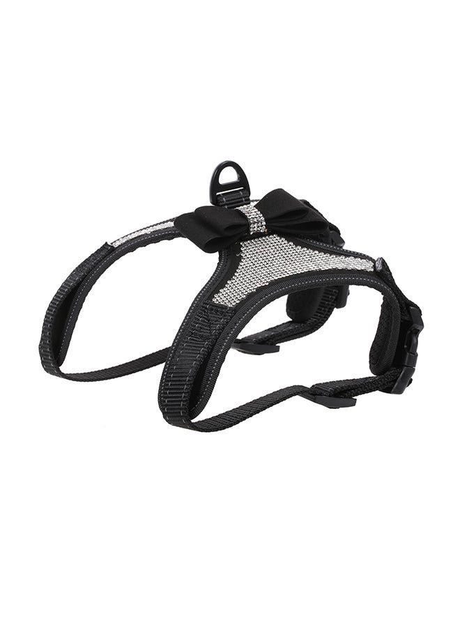 Adjustable Chest Strap For Pet Black/White