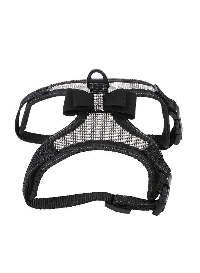 Adjustable Chest Strap For Pet Black/White