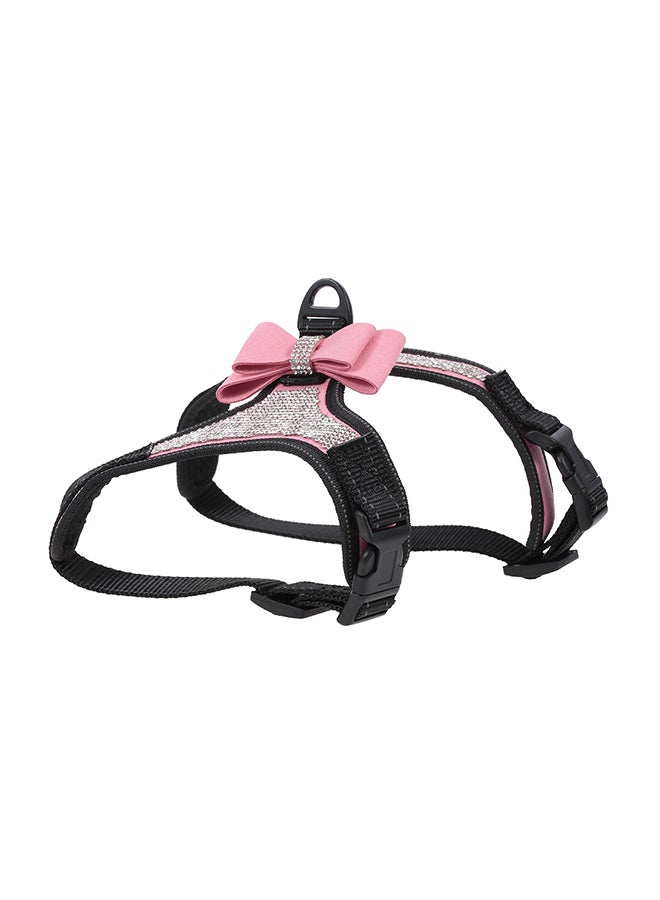 Adjustable Chest Strap For Pet Pink/Black