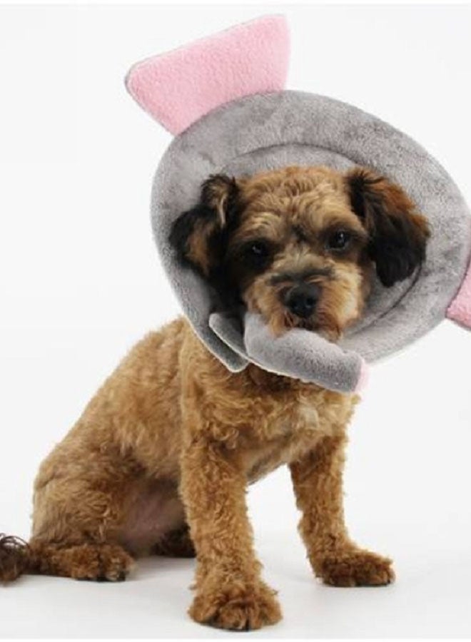 Protective Anti-Biting Neck Collar Grey/Pink 60centimeter