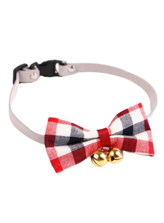 Adjustable Bow Tie Plaid Dog Collar Multicolour