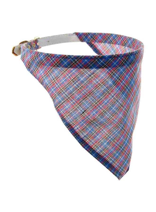 Plaid Designed Collar Blue/Red/Green 18inch