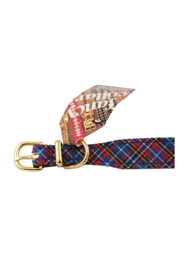 Plaid Designed Collar Blue/Red/Green 18inch