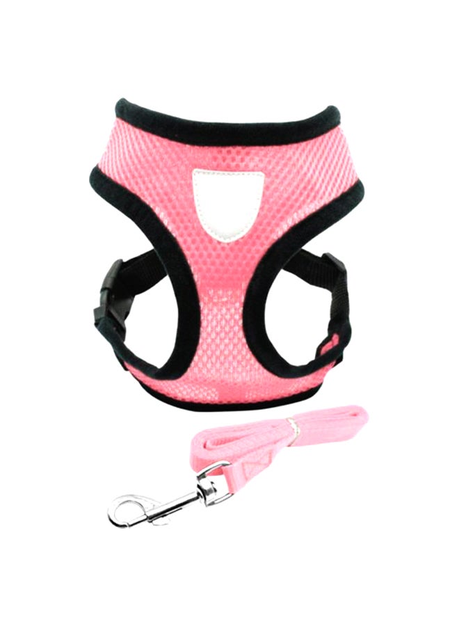 Breathable Mesh Leash Harness Pink