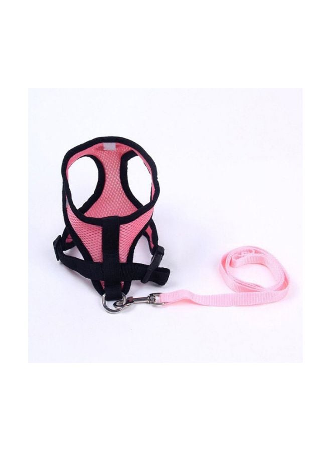 Breathable Mesh Leash Harness Pink