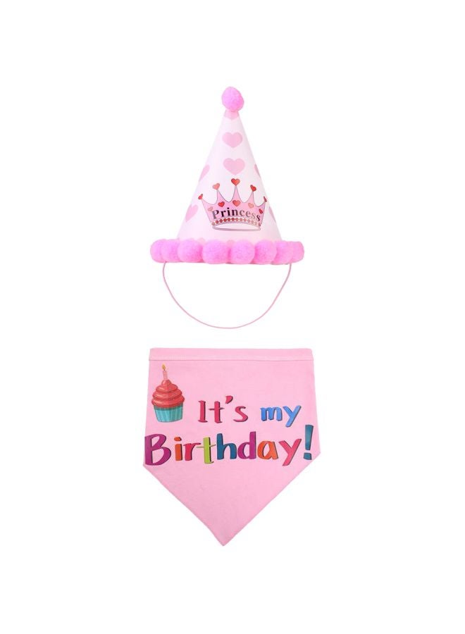 Puppy Birthday Decorations Kit Pink 20x10x3cm