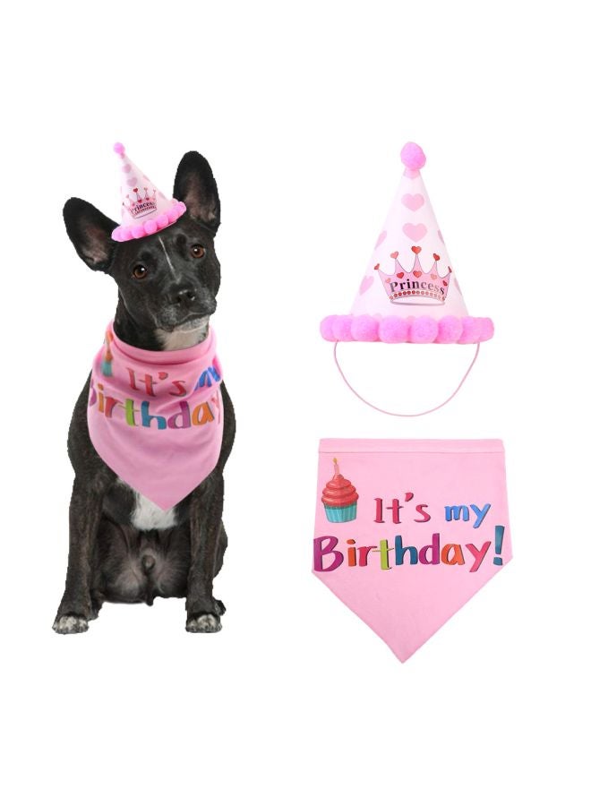 Puppy Birthday Decorations Kit Pink 20x10x3cm