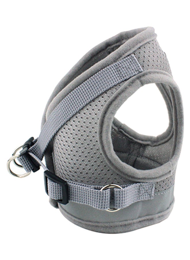 Breathable Soft Harness With Strap Grey XS