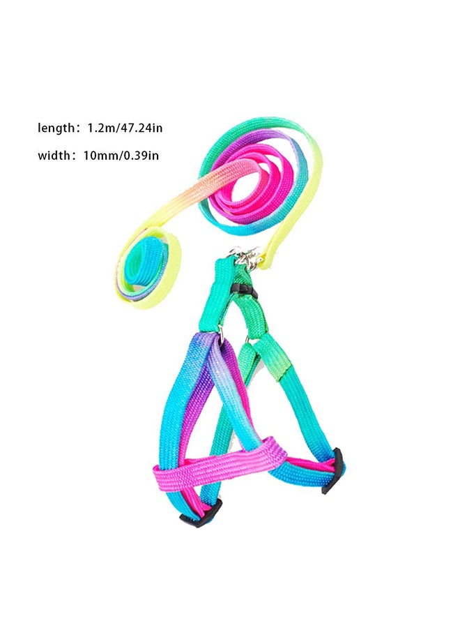 Adjustable Step-In Dog Harness And Leashes Multicolour 120cm