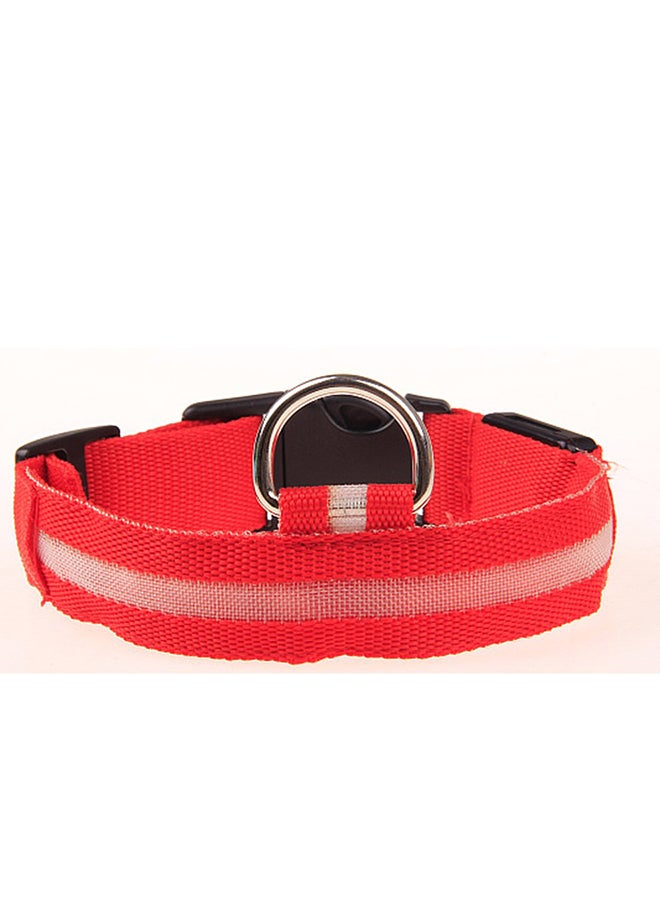 Adjustable Automatic Dog Training Anti-Bark Collar Red/White/Silver 48cm