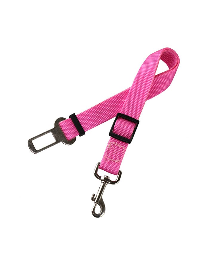 Retractable Safety Pet Seat Leash Pink/Black/Silver