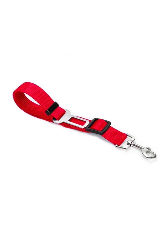 Retractable Safety Pet Seat Leash Red/Black/Silver